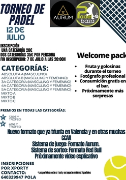 Cartel del torneo
